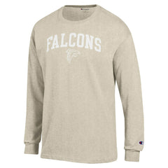 Atlanta Falcons Champion White Ink Jersey Long Sleeve T-Shirt Oatmeal - NFL