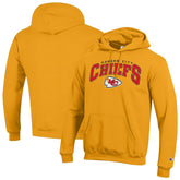 Kansas City Chiefs Champion Powerblend Arch over Logo Hoodie Gold - NFL
