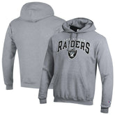 Las Vegas Raiders Champion Powerblend Arch over Logo Hoodie Gray - NFL