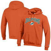 Miami Dolphins Champion Powerblend Arch over Logo Hoodie Orange - NFL