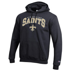 New Orleans Saints Champion Powerblend Arch over Logo Hoodie Black - NFL