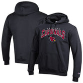 Arizona Cardinals Champion Powerblend Arch over Logo Hoodie Black - NFL