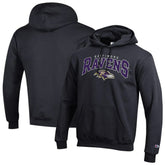 Baltimore Ravens Champion Powerblend Arch over Logo Hoodie Black - NFL