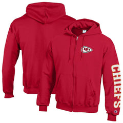 Kansas City Chiefs Champion Powerblend Fleece Full-Zip Hoodie Red - NFL