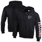 Atlanta Falcons Champion Powerblend Fleece Full-Zip Hoodie Black - NFL