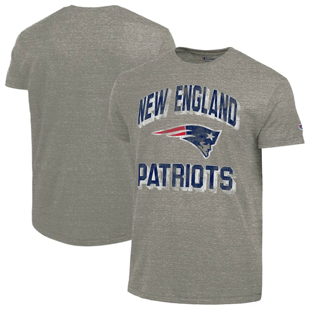 New England Patriots Champion Ultimate Tri-Blend T-Shirt Heather Charcoal - NFL