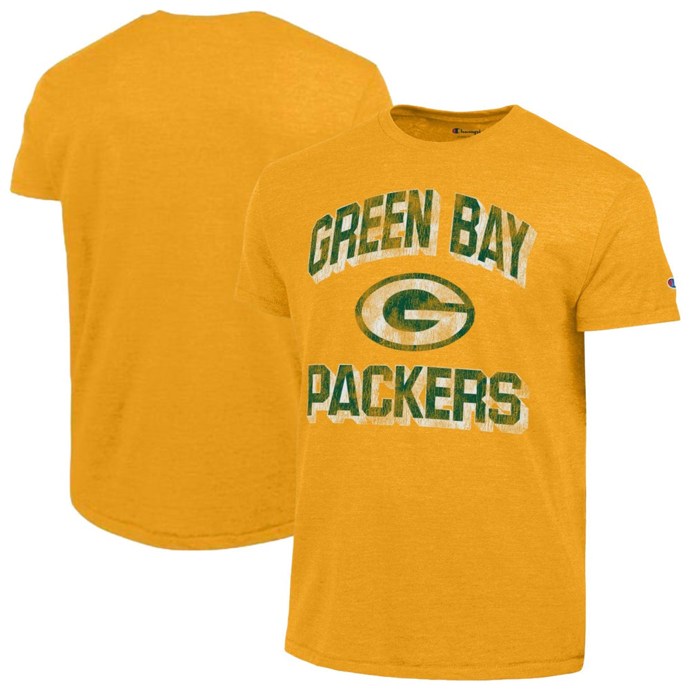 Green Bay Packers Champion Ultimate Tri-Blend T-Shirt Heather Gold - NFL