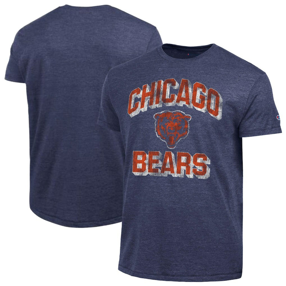 Chicago Bears Champion Ultimate Tri-Blend T-Shirt Heather Navy - NFL