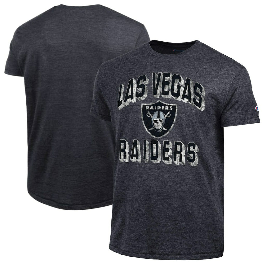 Las Vegas Raiders Champion Ultimate Tri-Blend T-Shirt Heather Black - NFL