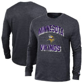 Minnesota Vikings Champion Ultimate Tri-Blend Long Sleeve T-Shirt Heather Black - NFL
