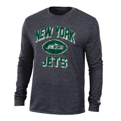 New York Jets Champion Ultimate Tri-Blend Long Sleeve T-Shirt Heather Black - NFL