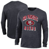 San Francisco 49ers Champion Ultimate Tri-Blend Long Sleeve T-Shirt Heather Black - NFL