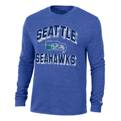Seattle Seahawks Champion Ultimate Tri-Blend Long Sleeve T-Shirt Heather Royal - NFL