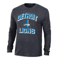 Detroit Lions Champion Ultimate Tri-Blend Long Sleeve T-Shirt Heather Charcoal - NFL
