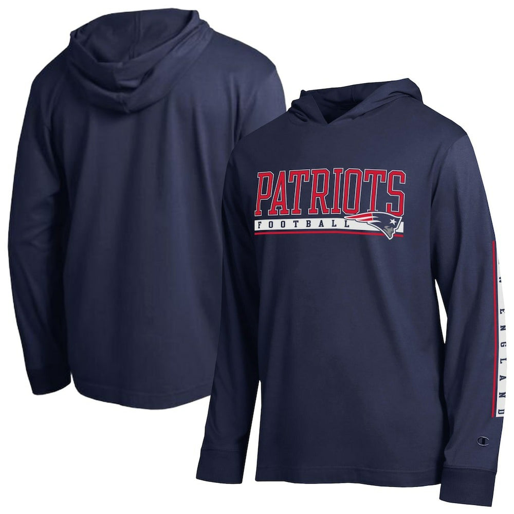 New England Patriots Champion All Star Hoodie T-Shirt Navy - NFL