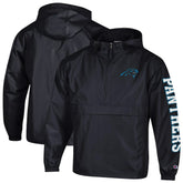 Carolina Panthers Champion Packable Windbreaker Half-Zip Jacket Black - NFL