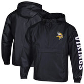 Minnesota Vikings Champion Packable Windbreaker Half-Zip Jacket Black - NFL