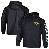 Jacksonville Jaguars Champion Packable Windbreaker Half-Zip Jacket Black - NFL