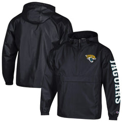 Jacksonville Jaguars Champion Packable Windbreaker Half-Zip Jacket Black - NFL