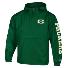 Green Bay Packers Champion Packable Windbreaker Half-Zip Jacket Green - NFL