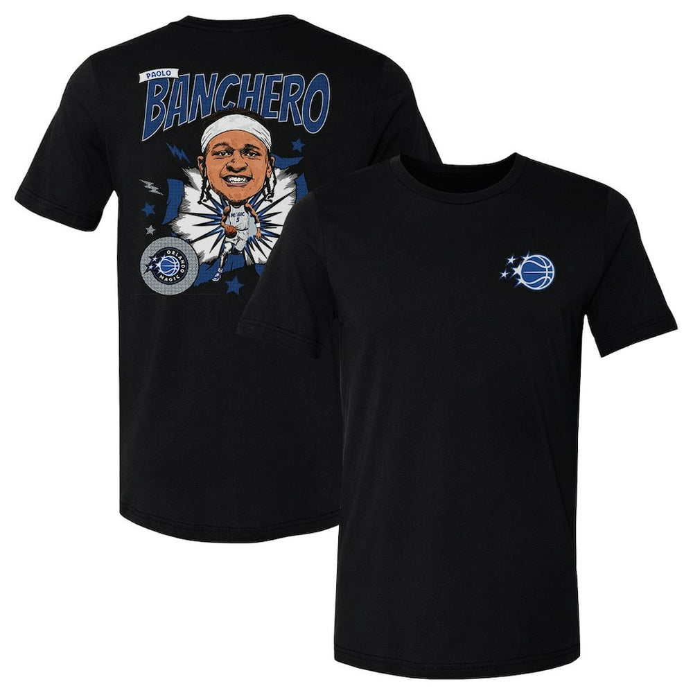 NBA - Paolo Banchero Orlando Magic 500 Level Caricature T-Shirt - Black