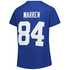 Tyler Warren Indianapolis Colts Women's Plus Size Name & Number V-Neck T-Shirt Royal - Fanatics