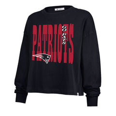 New England Patriots '47 Women's Stacked Sydney Long Sleeve T-Shirt Navy - 47 brand