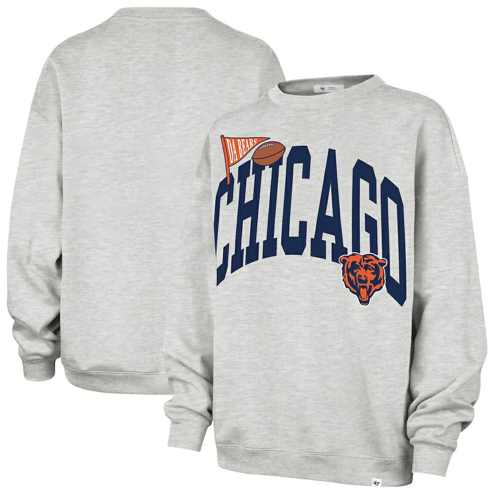 Chicago Bears '47 Women's Arched Icon Oversized Sweatshirt Gray - 47 brand