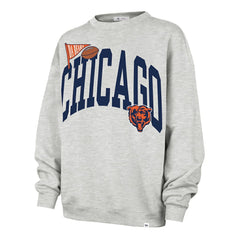 Chicago Bears '47 Women's Arched Icon Oversized Sweatshirt Gray - 47 brand