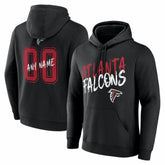 Atlanta Falcons Hustle Personalized Name & Number Hoodie Black - NFL
