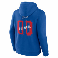 Buffalo Bills Hustle Personalized Name & Number Hoodie Royal - NFL