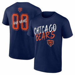 Chicago Bears Hustle Personalized Name & Number T-Shirt Navy - NFL