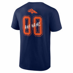 Denver Broncos Hustle Personalized Name & Number T-Shirt Navy - NFL