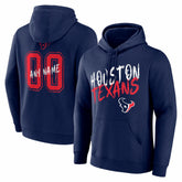 Houston Texans Hustle Personalized Name & Number Hoodie Navy - NFL