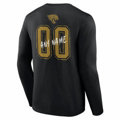 Jacksonville Jaguars Hustle Personalized Name & Number Long Sleeve T-Shirt Black - NFL