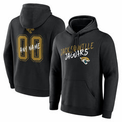 Jacksonville Jaguars Hustle Personalized Name & Number Hoodie Black - NFL
