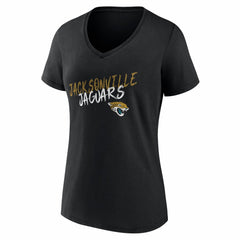 Jacksonville Jaguars Women's Hustle Personalized Name & Number V-Neck T-Shirt Black - NFL