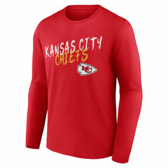Kansas City Chiefs Hustle Personalized Name & Number Long Sleeve T-Shirt Red - NFL