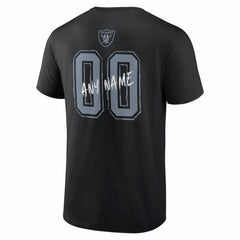 Las Vegas Raiders Hustle Personalized Name & Number T-Shirt Black - NFL