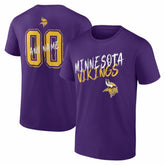 Minnesota Vikings Hustle Personalized Name & Number T-Shirt Purple - NFL