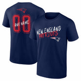 New England Patriots Hustle Personalized Name & Number T-Shirt Navy - NFL