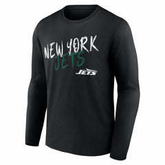 New York Jets Hustle Personalized Name & Number Long Sleeve T-Shirt Black - NFL