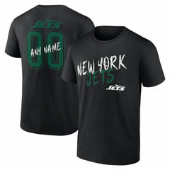 New York Jets Hustle Personalized Name & Number T-Shirt Black - NFL