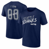 Seattle Seahawks Hustle Personalized Name & Number T-Shirt College Navy - NFL