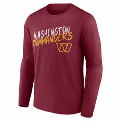 Washington Commanders Hustle Personalized Name & Number Long Sleeve T-Shirt Burgundy - NFL