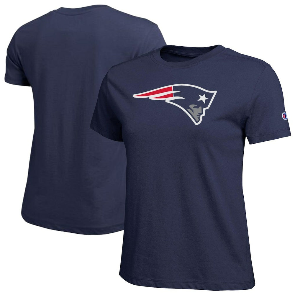 New England Patriots Champion Women's Logo T-Shirt Navy - NFL