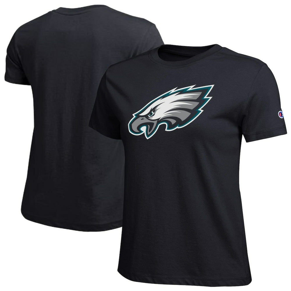 Philadelphia Eagles Champion Women's Logo T-Shirt Black - NFL