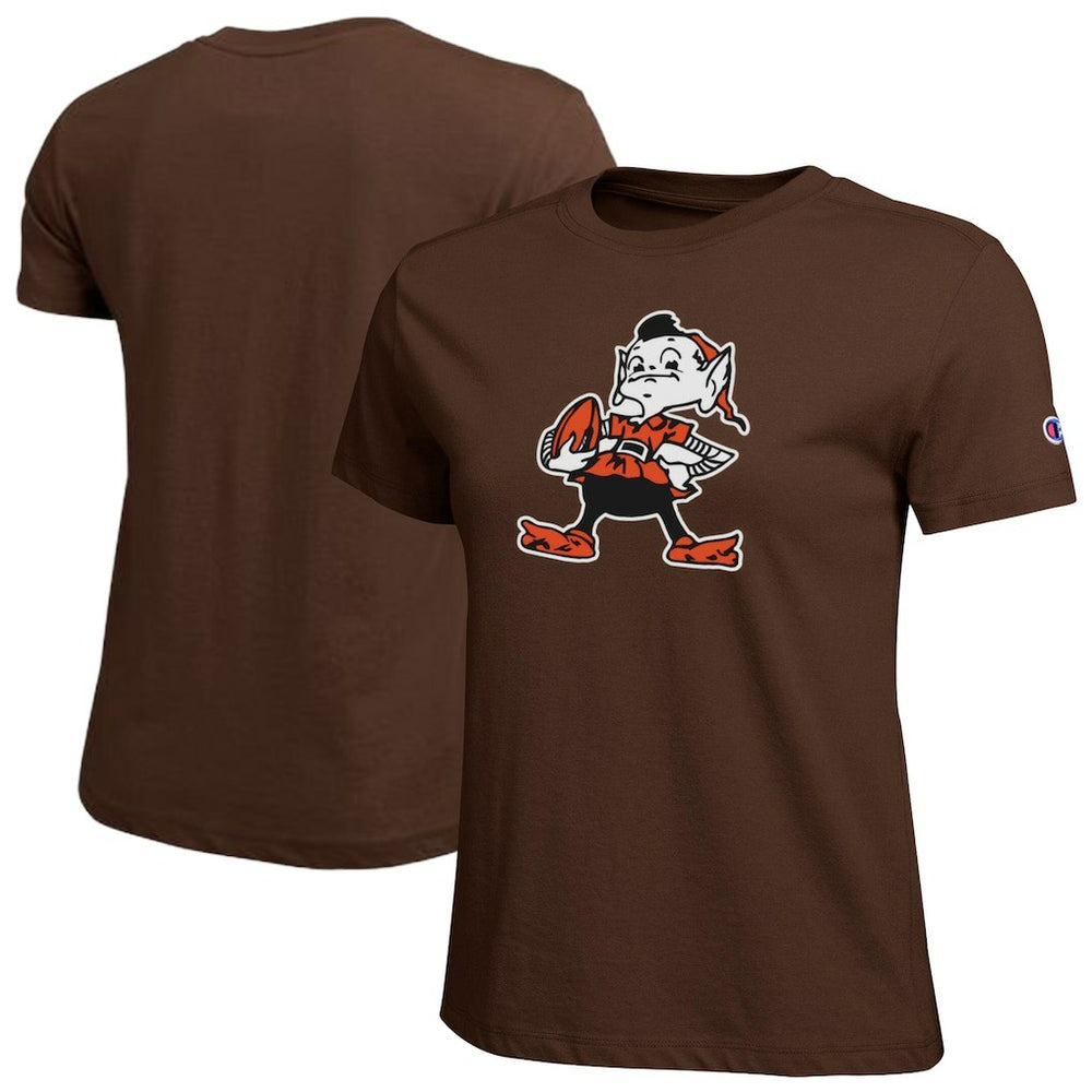 Cleveland Browns Champion Women's Logo T-Shirt Brown - NFL