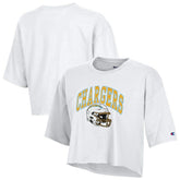 Los Angeles Chargers Champion Women's Boyfriend Cropped T-Shirt White - NFL