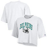 Miami Dolphins Champion Women's Boyfriend Cropped T-Shirt White - NFL